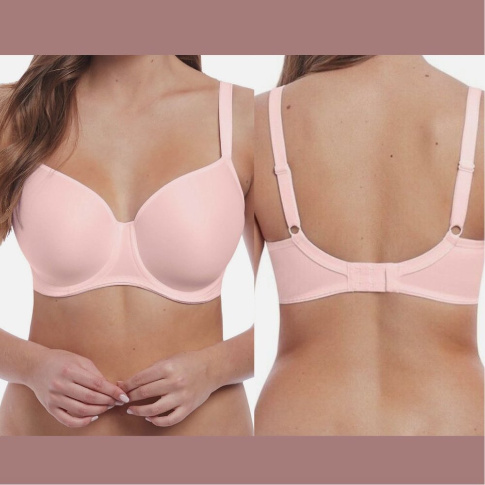NWT $65 Freya [ 32L US ] Fancies Full Figure‎ Underwire Balconette Bra Pink 6232